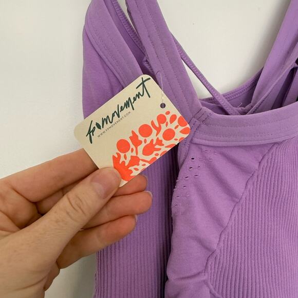 NWT NEW Free People Movement Good Karma Purple Workout Dress Size Medium - Picture 5 of 9